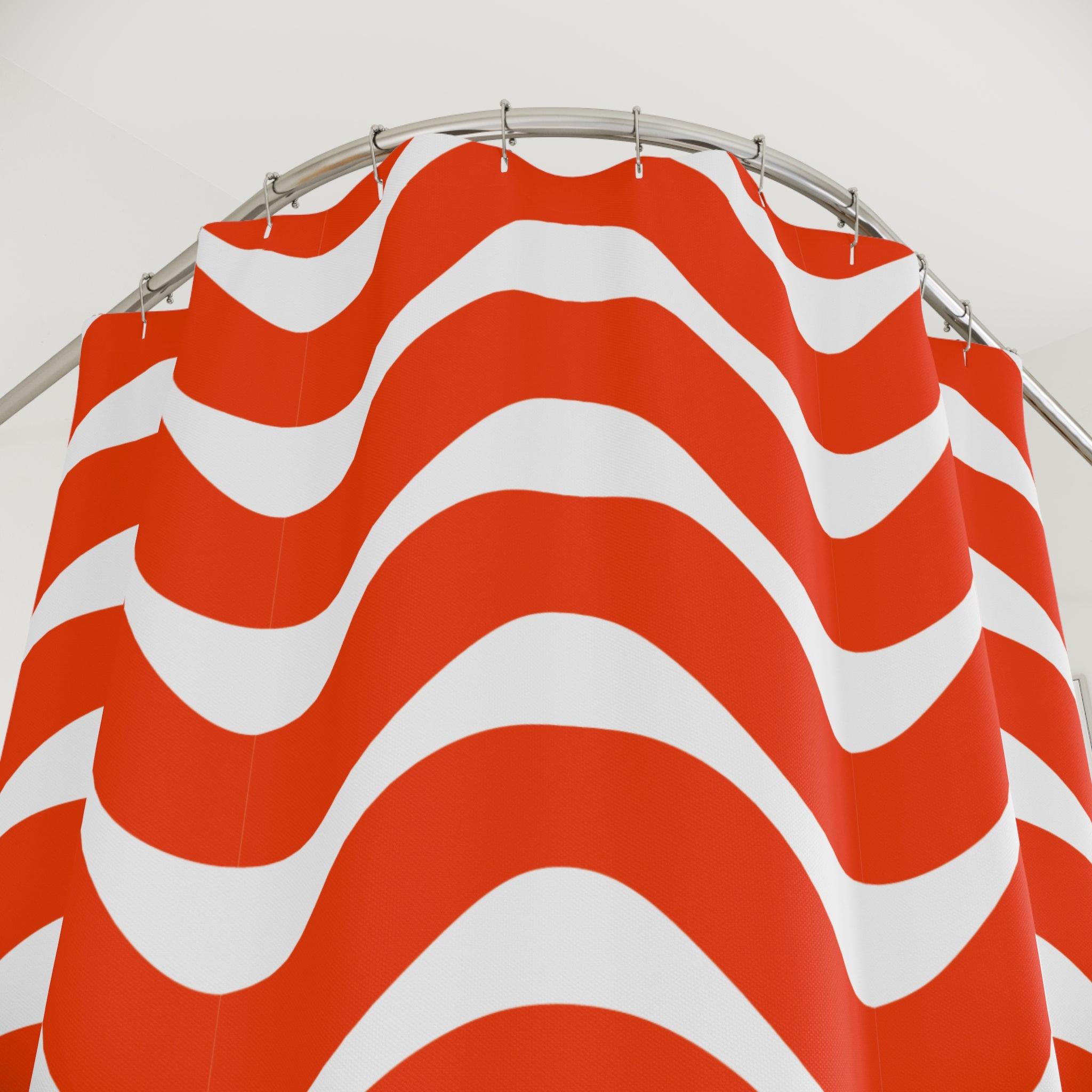 Classic Wavy Stripe Shower Curtain Gift: Retro Rhythm for Dynamic Homes