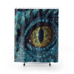 Dragon Eye Pixel Art Shower Curtain Gift: High-Impact Fantasy for Gamer Homes