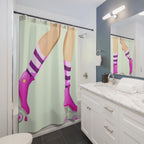 Pink & Purple Roller Skate Shower Curtain Gift: Groovy Vibes for Nostalgic Bathrooms