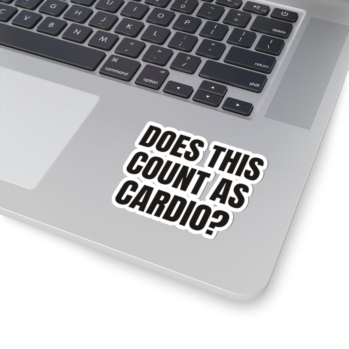 Does This Count as Cardio Kiss-Cut Vinyl for Bottle Flair sticker – original NewGiftDay design, view 2