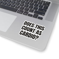 Does This Count as Cardio Kiss-Cut Vinyl for Bottle Flair sticker – original NewGiftDay design, view 2