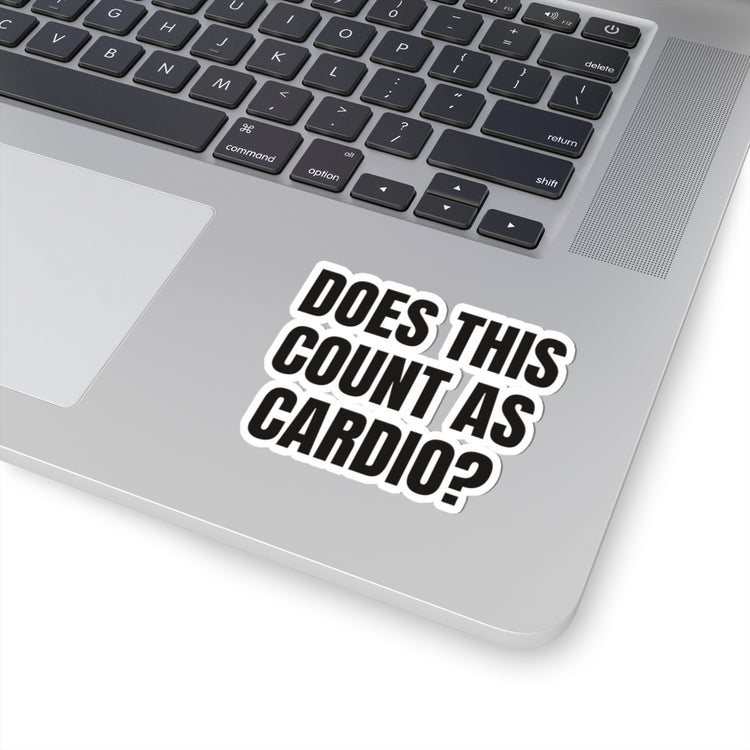 Does This Count as Cardio Kiss-Cut Vinyl for Bottle Flair sticker – original NewGiftDay design, view 2