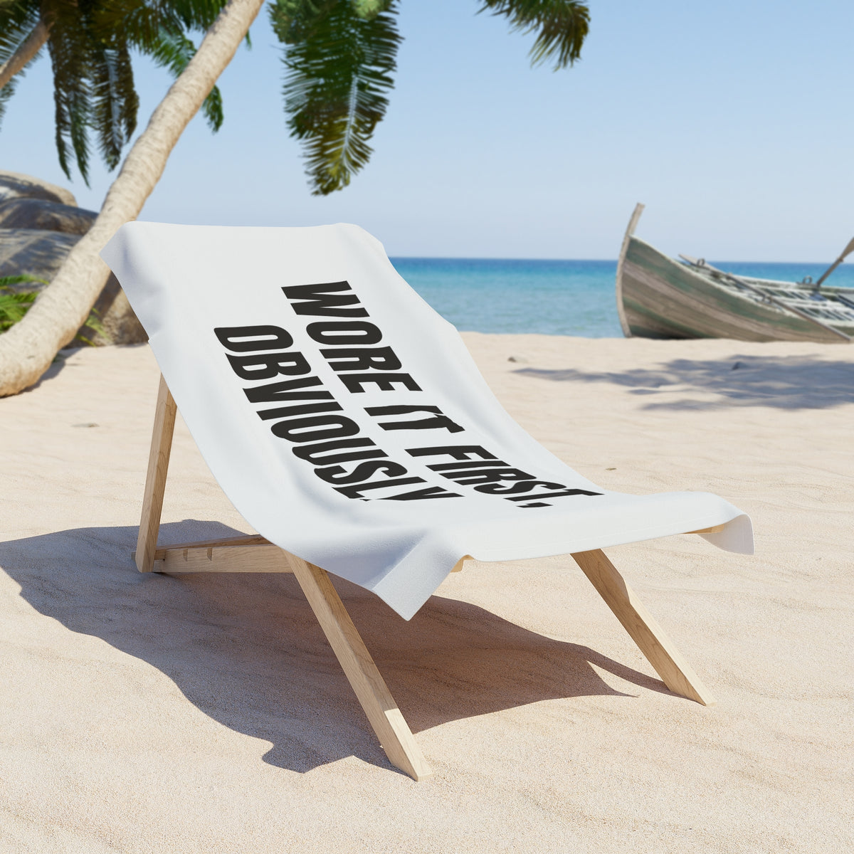 Wore It First Obviously Printed Beach for Poolside Sass towel – original NewGiftDay design, view 2