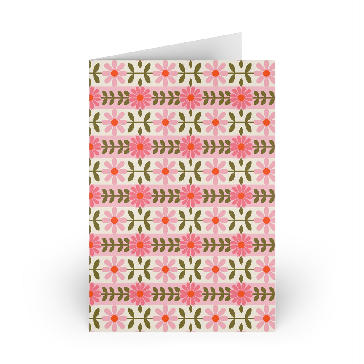 Retro Daisy Bloomss (1 or 10-pcs) greeting card – original NewGiftDay design, view 2