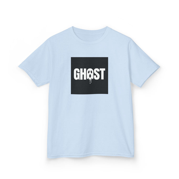 Cute Drippy Ghost for Halloween kids tee in light-blue – original NewGiftDay design
