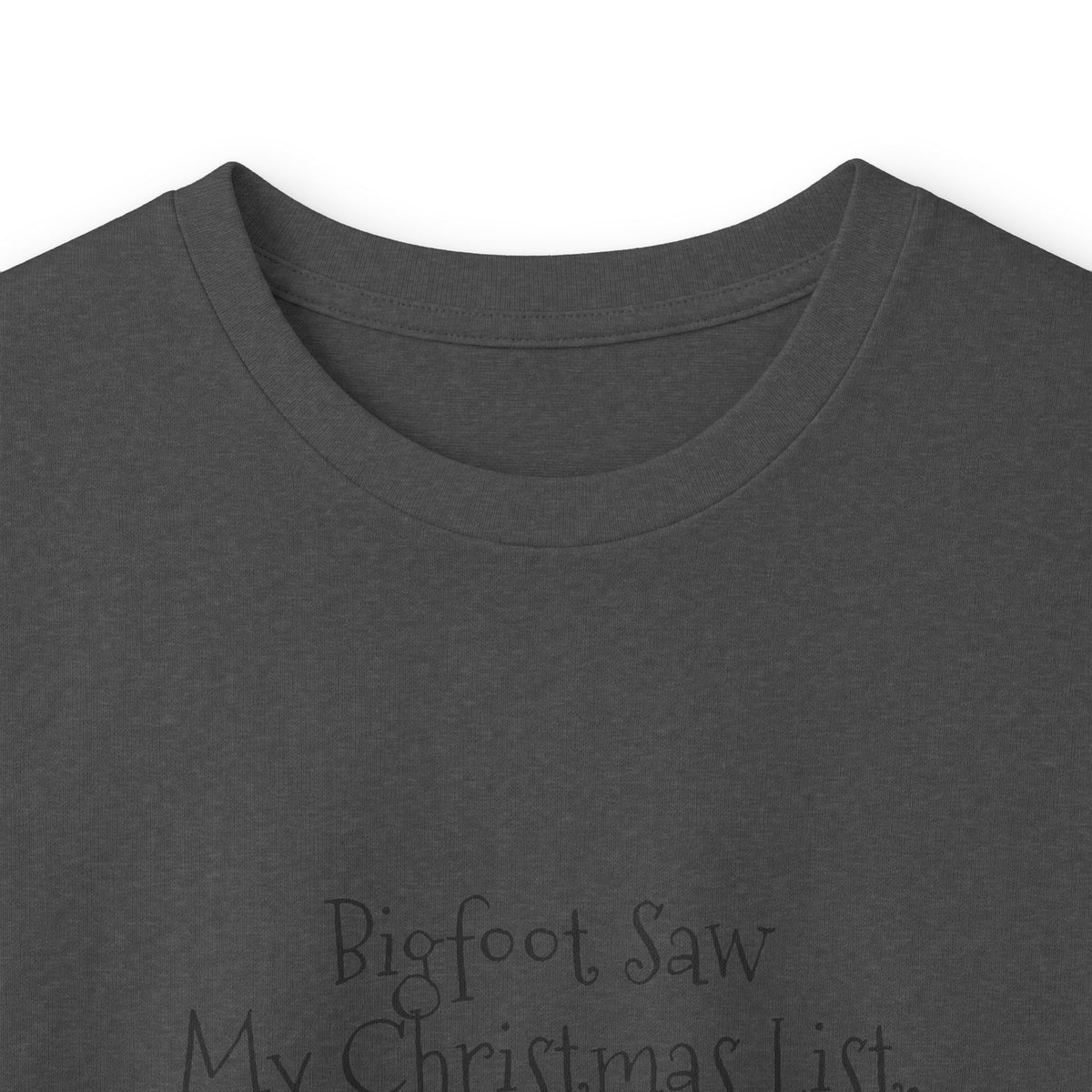 Bigfoot Christmas List long sleeve tee – original NewGiftDay design, view 56