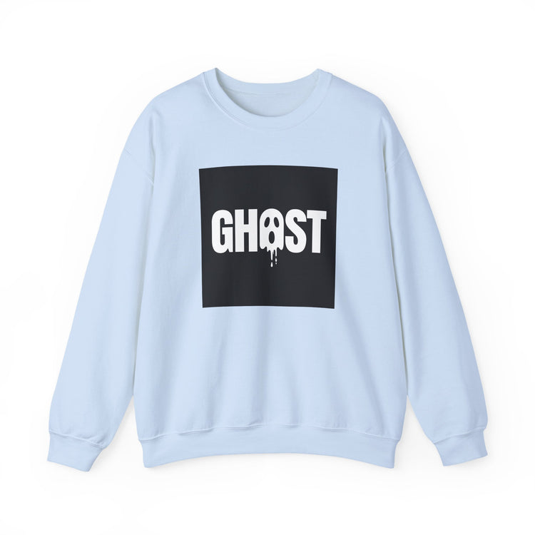 Minimal Ghost Lettering for Fall sweatshirt in light-blue – original NewGiftDay design