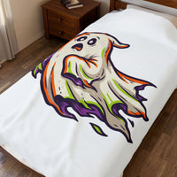 Cozy Wavy Ghost Halloween Throw blanket – original NewGiftDay design, view 3