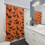 Black Bat Silhouette Shower Curtain Gift: Spooky Chic for Halloween Homes