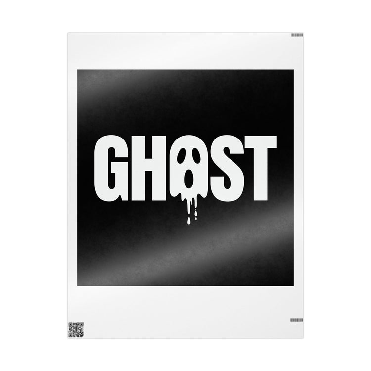Ghost Face Halloween Wrapping Paper design