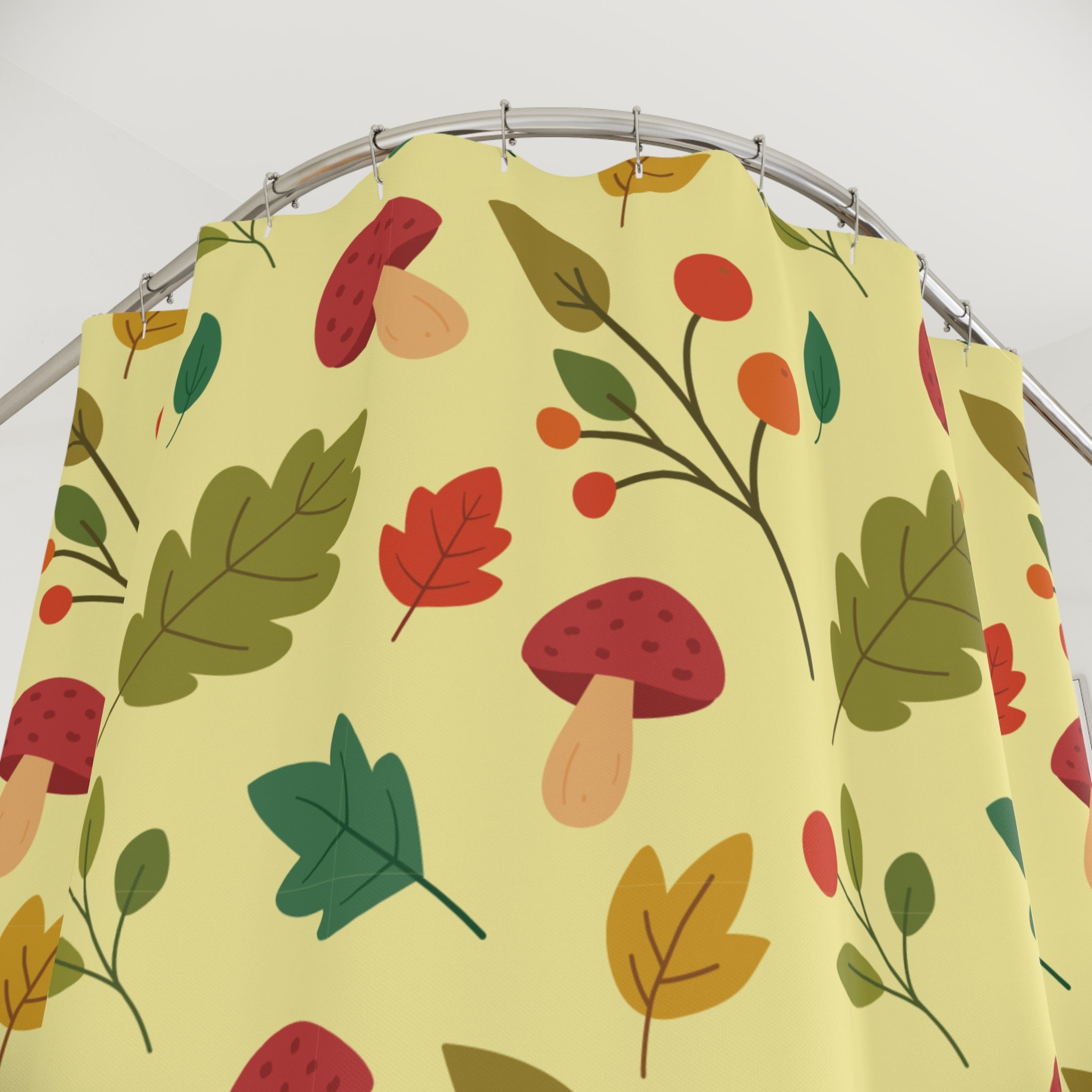Cozy Autumn Woodland Pattern Shower Curtain Gift: Charming Fall for Nature Lovers