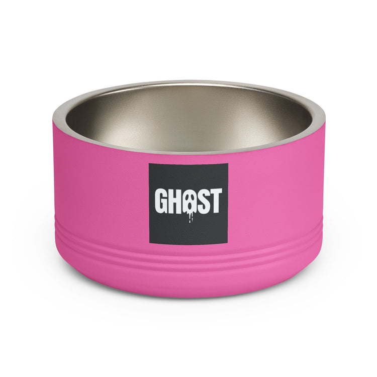 Ghost Face Halloween pet bowl in pink – original NewGiftDay design