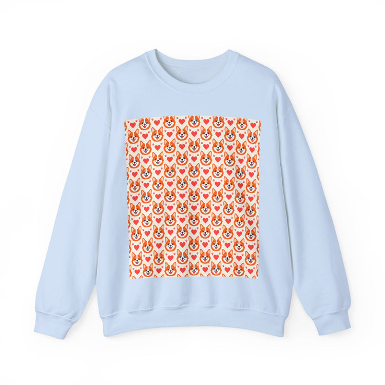 Corgi Hearts™ sweatshirt in light-blue – original NewGiftDay design