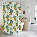 Whimsical Pineapple Pattern Shower Curtain Gift: Tropical Fun for Sunny Homes