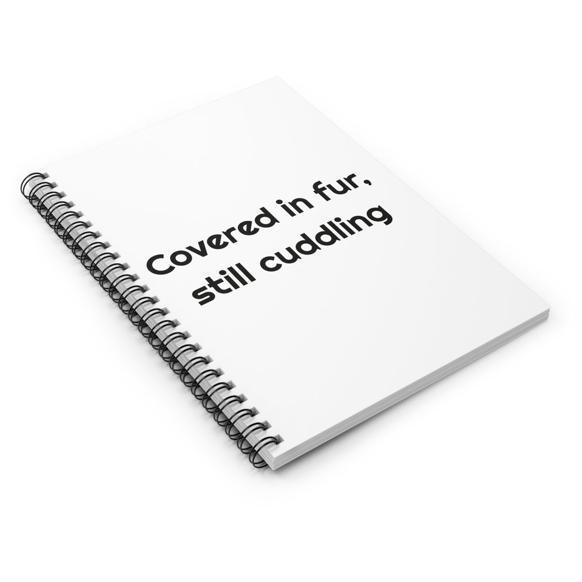 Covered in fur still cuddling Spiral for Pet Lists notebook – original NewGiftDay design, view 3