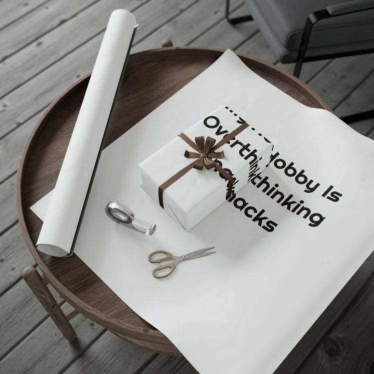 My Hobby Is Overthinking Snacks Gift for Funny Presents wrapping paper – original NewGiftDay design, view 2