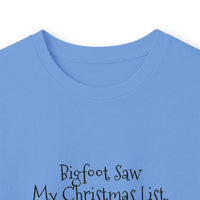 Bigfoot Christmas List long sleeve tee – original NewGiftDay design, view 62