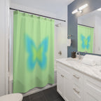 Ethereal Aura Butterfly Shower Curtain Gift: Tranquil Gradient for Aesthetic Homes