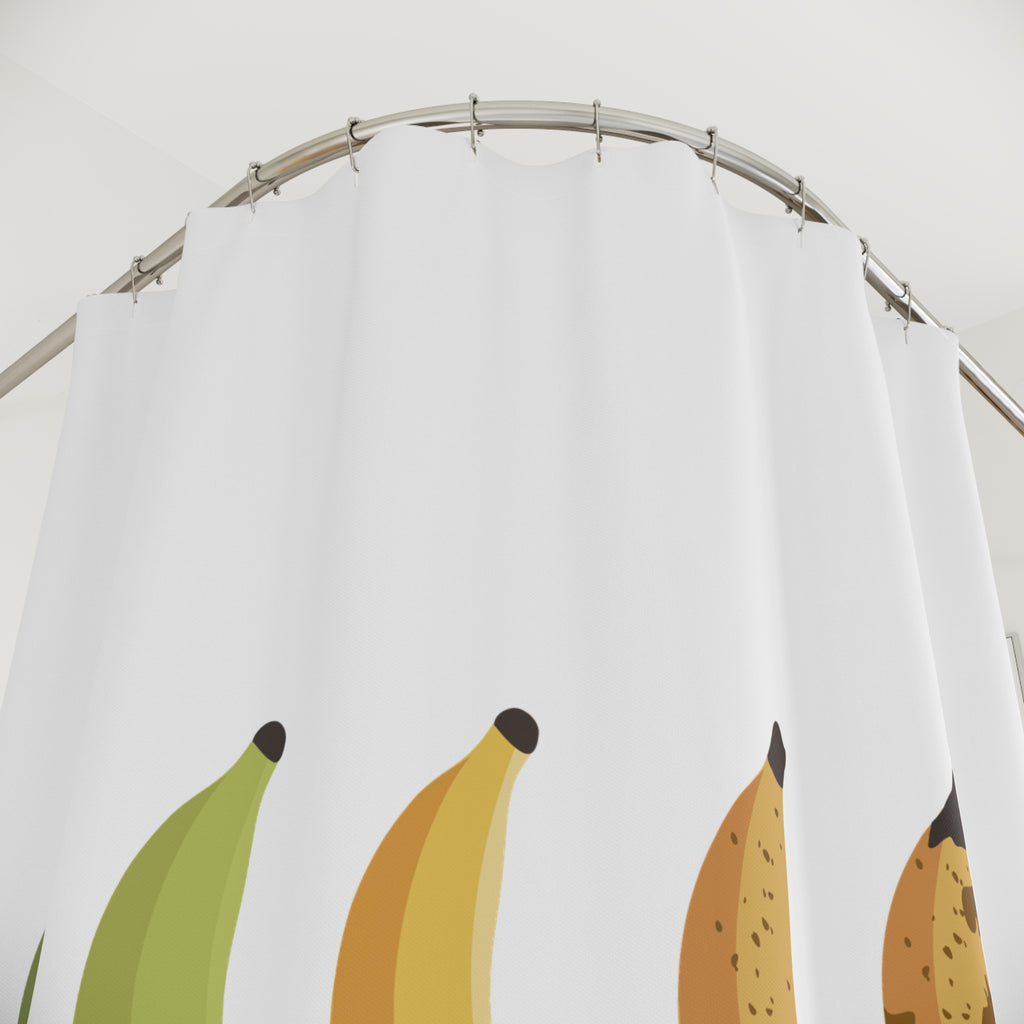 Banana Ripeness Scale Shower Curtain Gift: Witty Aging Chart for Smart Homes