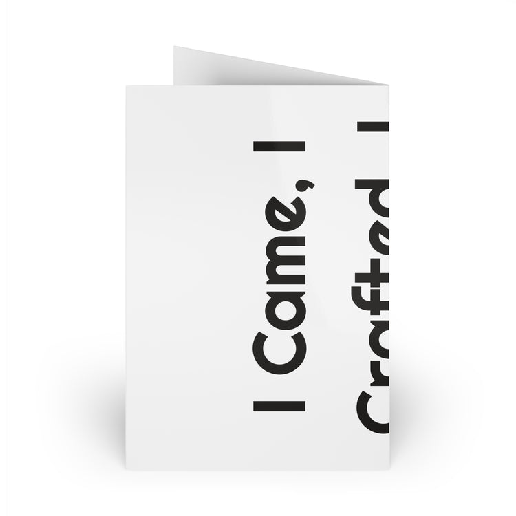 I Came, I Crafted I Napped for Makers greeting card in white – original NewGiftDay design