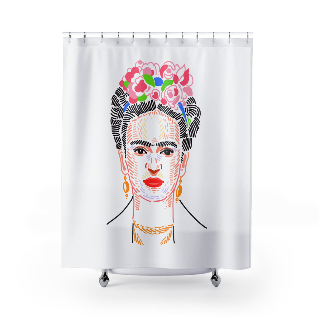 Frida Kahlo Inspired Abstract Shower Curtain Gift: Artistic Icon for Bold Homes