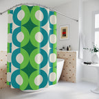 Retro Interlocking Circle Shower Curtain Gift: Mid-Century Mod for Groovy Homes
