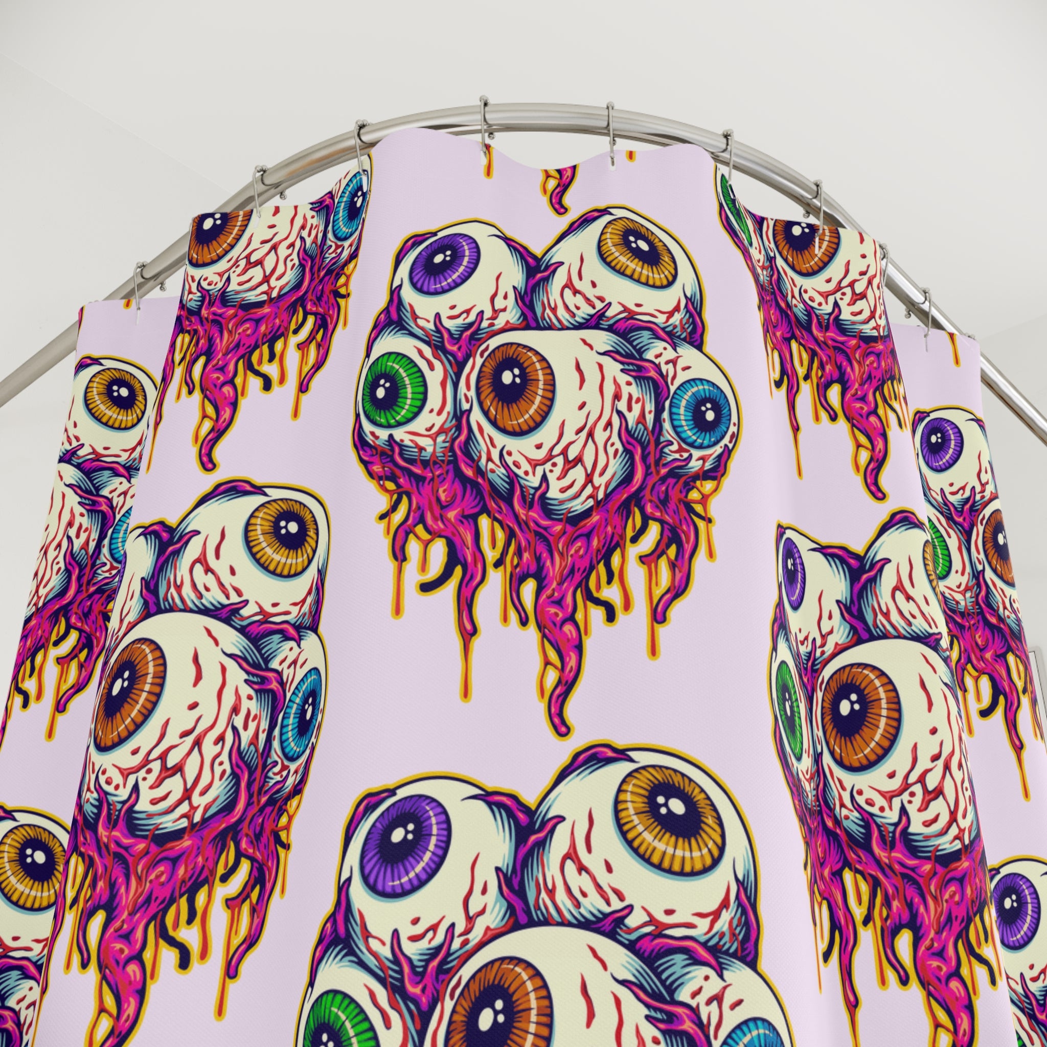 Gross-Out Melting Eyeball Clusters Shower Curtain Gift: Horror Punk for Edgy Homes