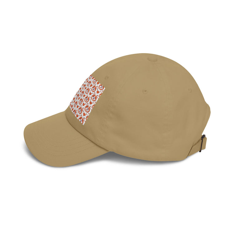 Corgi Hearts Classic Dad Cap hat in khaki – original NewGiftDay design