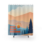 "Proud Autumn Lover" Landscape Shower Curtain Gift: Reflective Fall for Nature-Inspired Homes