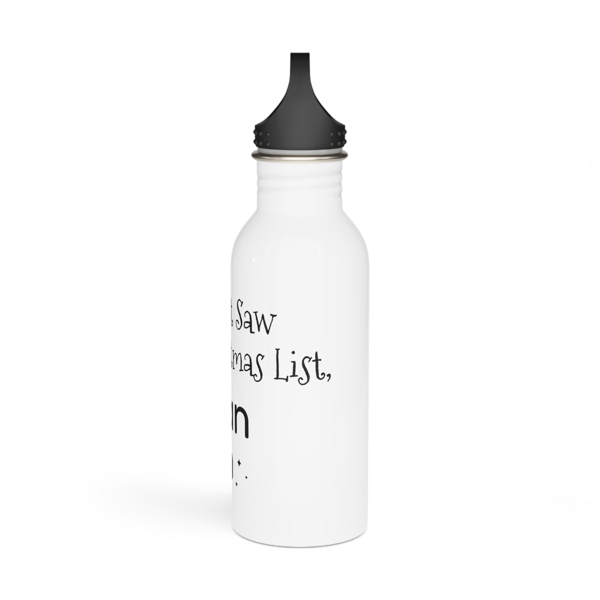 Bigfoot Christmas List water bottle – original NewGiftDay design, view 4