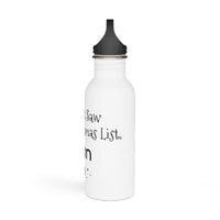 Bigfoot Christmas List water bottle – original NewGiftDay design, view 4