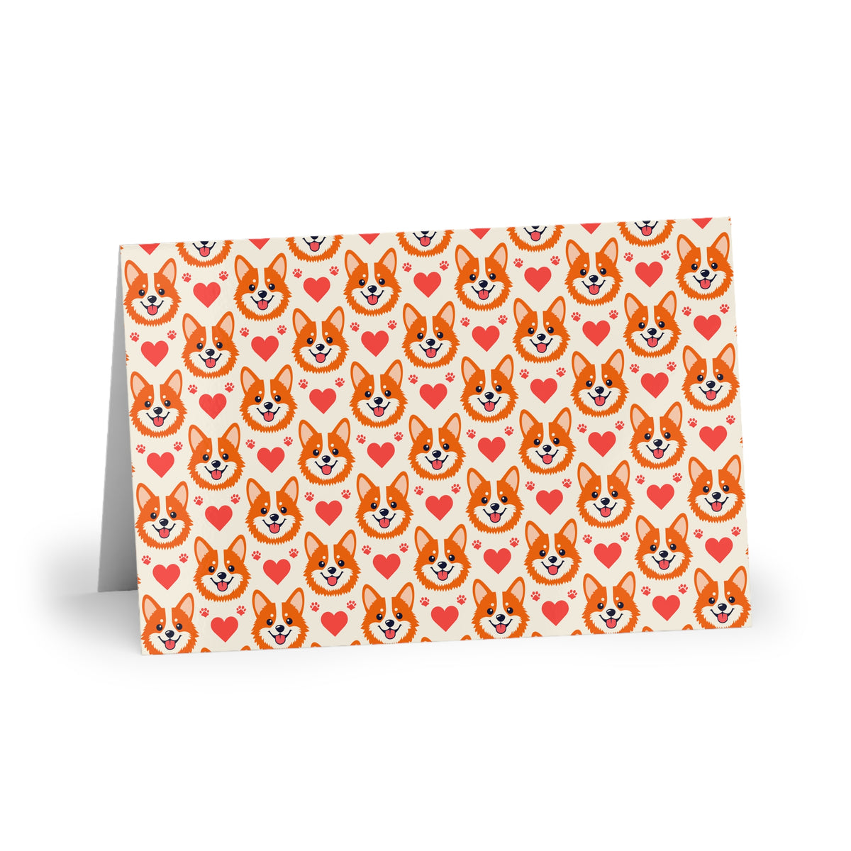 Corgi Heartss (1 or 10-pcs) greeting card – original NewGiftDay design, view 4