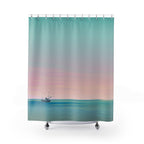 Abstract Sunset Sail Shower Curtain Gift: Coastal Calm for Serene Spaces