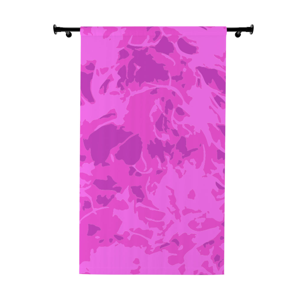 Vibrant Pink Stuff Design Blackout Window Curtain