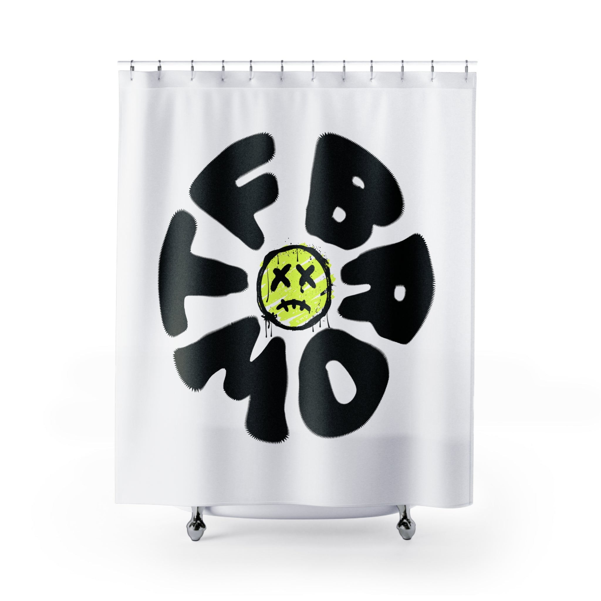 "WTF BRO" Slogan Shower Curtain Gift: Irreverent Humor for Unconventional Homes