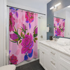 Pink Pop Art Rose Garden Shower Curtain Gift: Romantic Drama for Elegant Homes