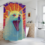 Electric Howling Wolf Shower Curtain Gift: Primal Power for Wild Hearts