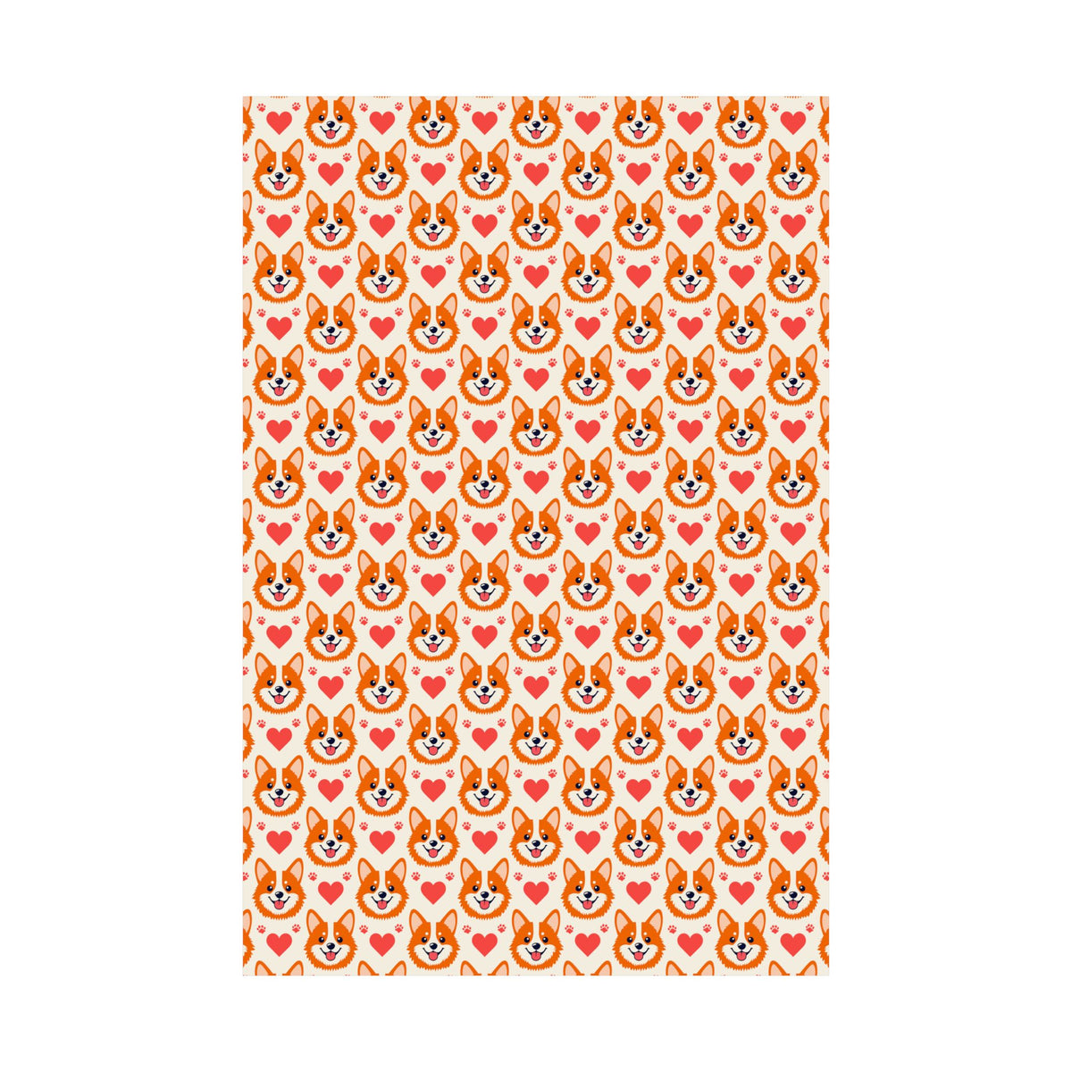 Corgi Hearts Matte Verticals poster – original NewGiftDay design, view 2