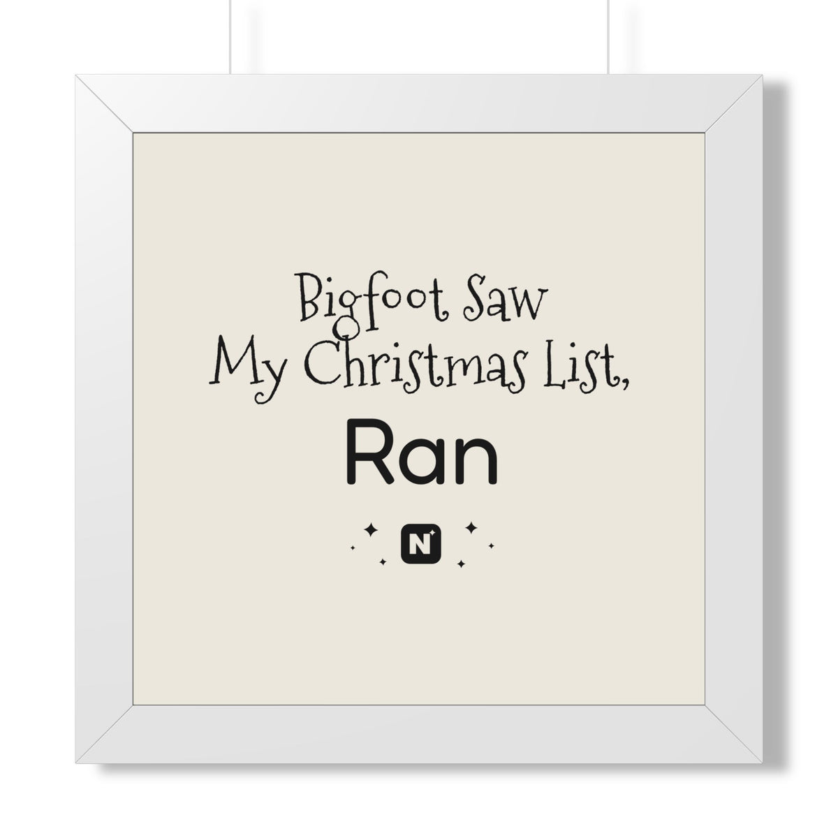 Bigfoot Christmas List Framed poster – original NewGiftDay design, view 14