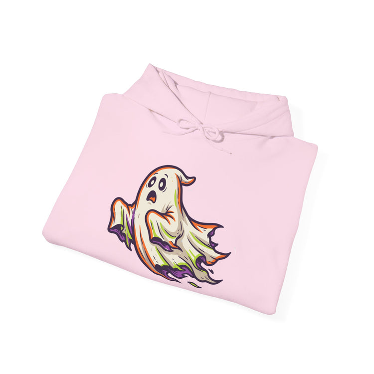 Floating Ghost Drift Halloween hoodie in light-pink – original NewGiftDay design