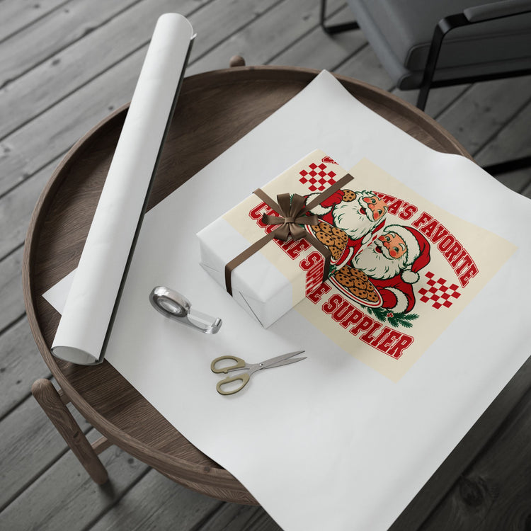 Santa's Favorite Cookie Supplier wrapping paper – original NewGiftDay design, view 2