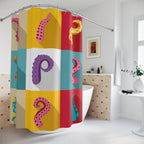 Pop Art Octopus Tentacles Shower Curtain Gift: Vibrant Ocean Whimsy for Eclectic Homes