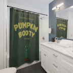 "Pumpkin Booty" Zombie Hand Shower Curtain Gift: Humorous Horror for Cheeky Homes