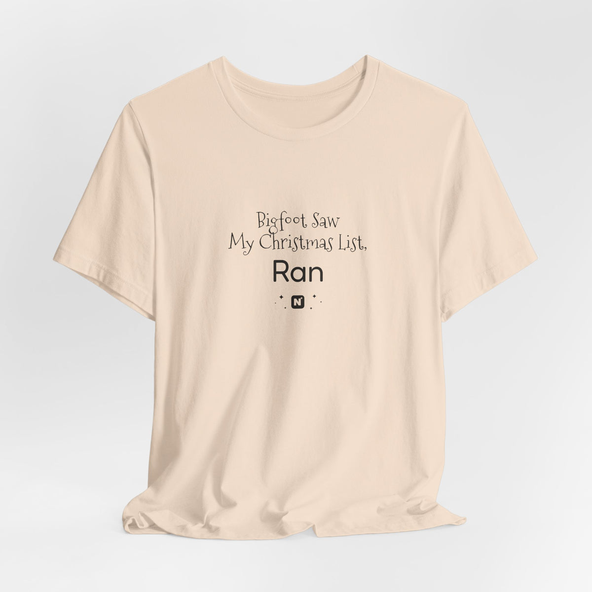 Bigfoot Christmas List T-shirt – original NewGiftDay design, view 117