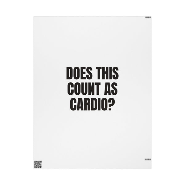Does This Count as Cardio Gift Wrapping Paper for Funny Presents design