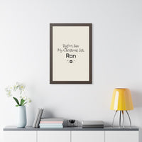 Bigfoot Christmas List Framed poster – original NewGiftDay design, view 41