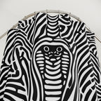 Hypnotic Cobra White Maze Shower Curtain Gift: Psychedelic Intrigue for Modern Homes