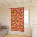 Crunch Taco Party Pattern Blackout Window Curtain