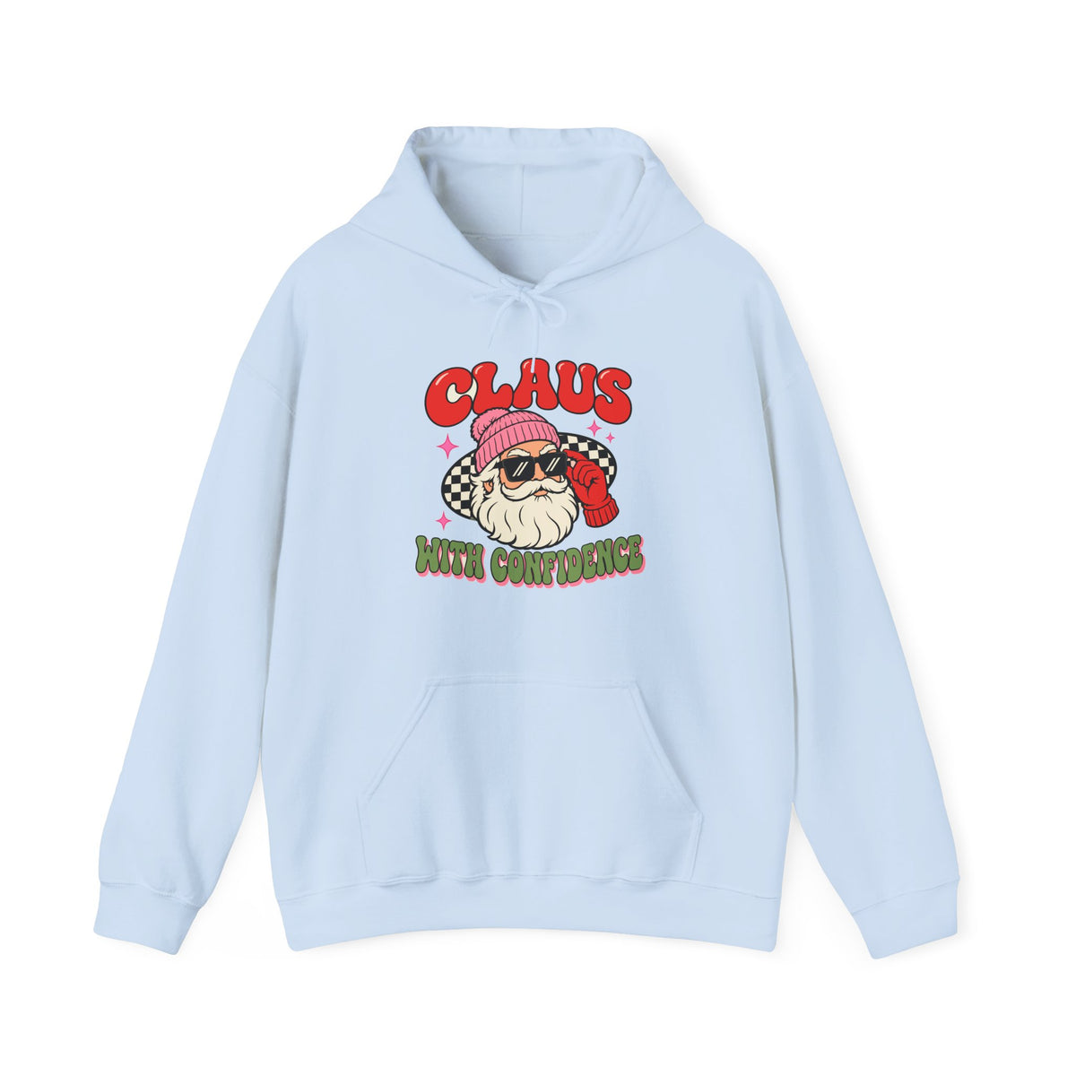 Claus With Confidence™ Hooded sweatshirt – original NewGiftDay design, view 4