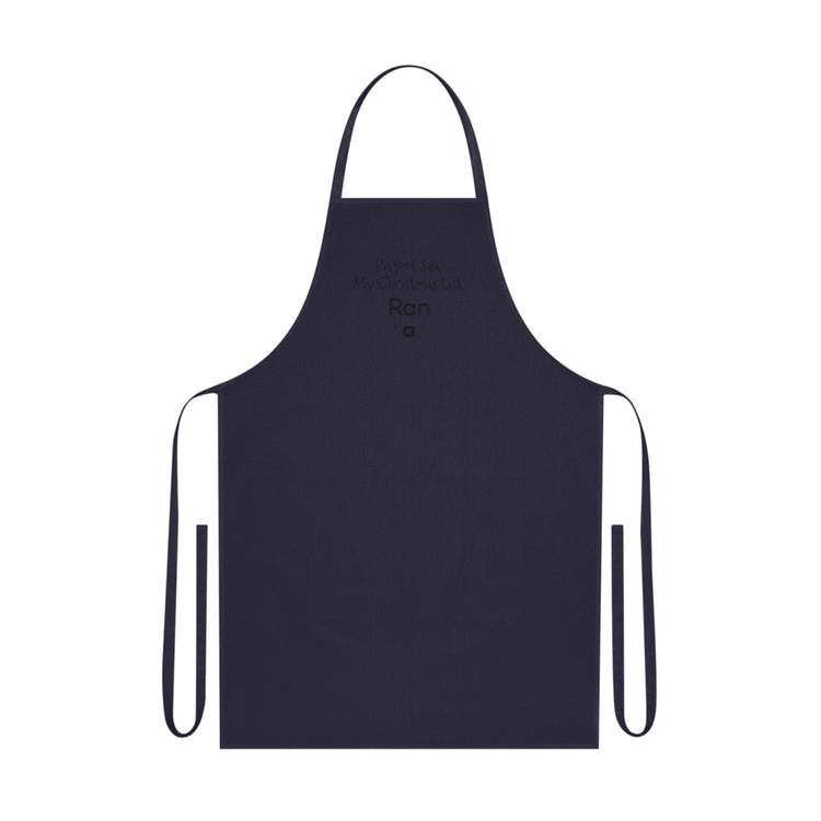 Bigfoot Christmas List Cotton Apron mockup